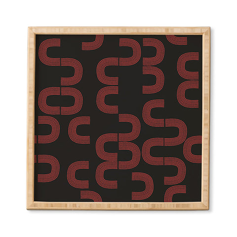 Mirimo Meetings Red on Black Framed Wall Art