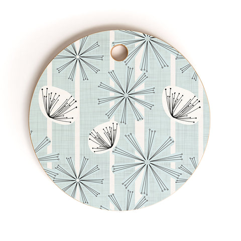 Mirimo Midcentury Floral Light Cutting Board Round