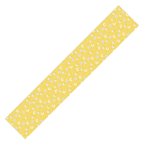 Mirimo Minimal Floral Yellow Table Runner
