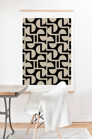 Mirimo Modern Labyrinth Elegant Art Print And Hanger