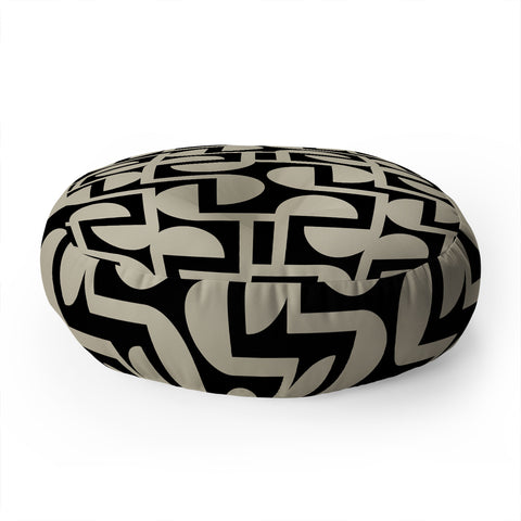 Mirimo Modern Labyrinth Elegant Floor Pillow Round