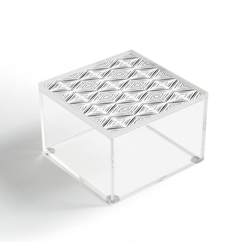 Mirimo Modern Mudcloth White Acrylic Box