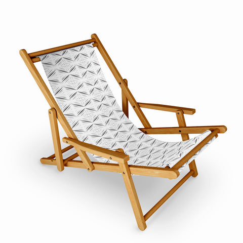 Mirimo Modern Mudcloth White Sling Chair