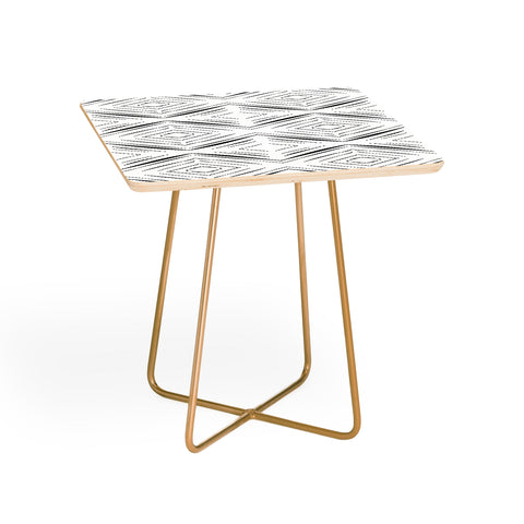 Mirimo Modern Mudcloth White Side Table