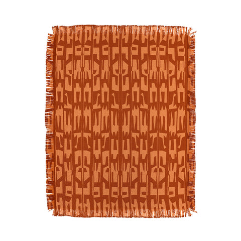 Mirimo Modern Native Rust Throw Blanket