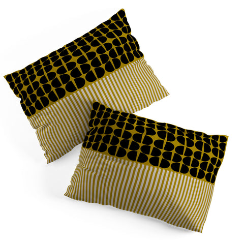 Mirimo Moderno Black and Mustard Pillow Shams
