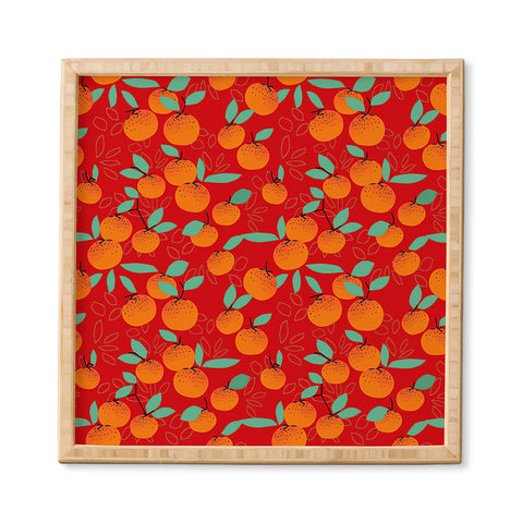 Mirimo Oranges on Red Framed Wall Art