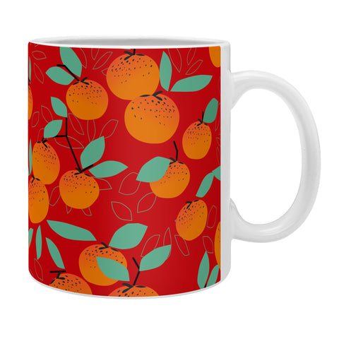 Mirimo Oranges on Red Coffee Mug