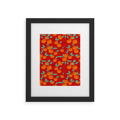 Mirimo Oranges on Red Framed Art Print