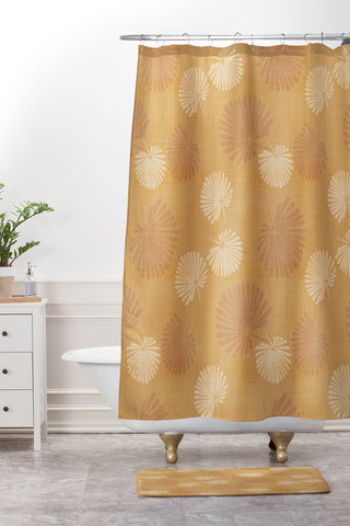 Mirimo Palmetta Terracotta Shower Curtain And Mat