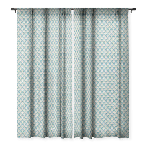 Mirimo Palmira Blue Sheer Window Curtain