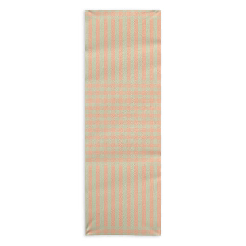 Mirimo Peach and Pistache Gingham Yoga Towel