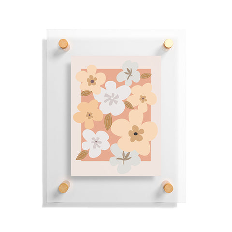 Mirimo Peachy Blooms Floating Acrylic Print