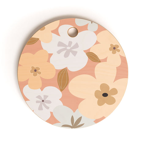 Mirimo Peachy Blooms Cutting Board Round