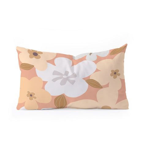 Mirimo Peachy Blooms Oblong Throw Pillow