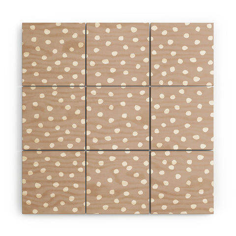 Mirimo Petit Pois Beige Wood Wall Mural