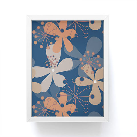 Mirimo PopBlooms Blue Framed Mini Art Print