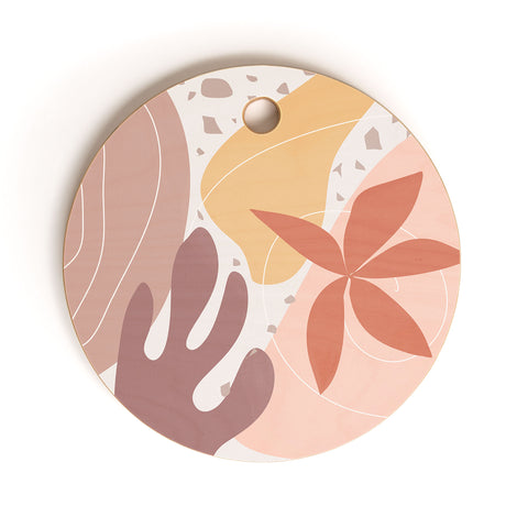 Mirimo Terracotta Blooms Cutting Board Round
