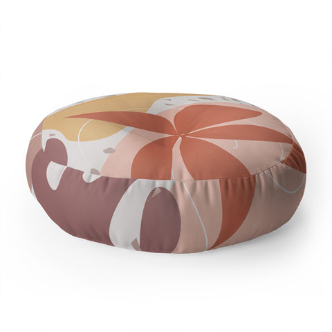 Mirimo Terracotta Blooms Floor Pillow Round