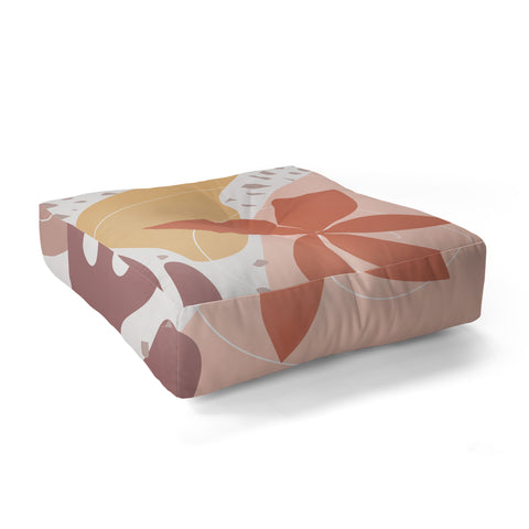 Mirimo Terracotta Blooms Floor Pillow Square