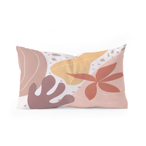 Mirimo Terracotta Blooms Oblong Throw Pillow