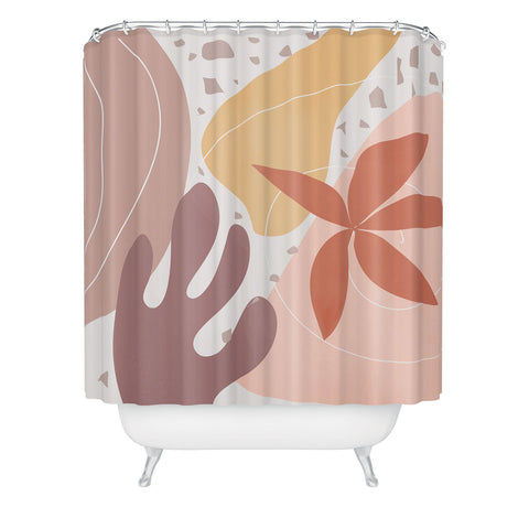 Mirimo Terracotta Blooms Shower Curtain
