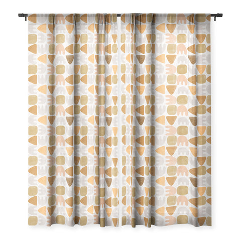 Mirimo Terracotta Tiles Sheer Window Curtain