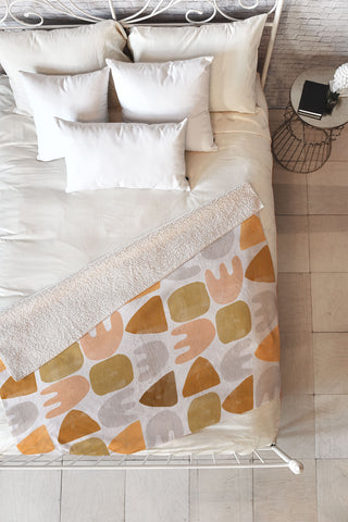 Mirimo Terracotta Tiles Fleece Throw Blanket
