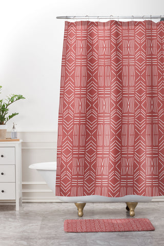 Mirimo Tribal Red Shower Curtain And Mat