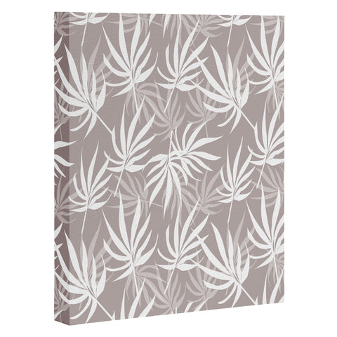 Mirimo Tropical Leaves on Beige Art Canvas