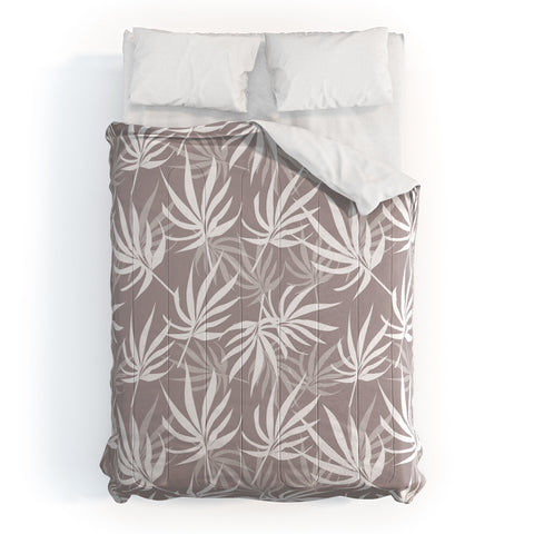 Mirimo Tropical Leaves on Beige Comforter