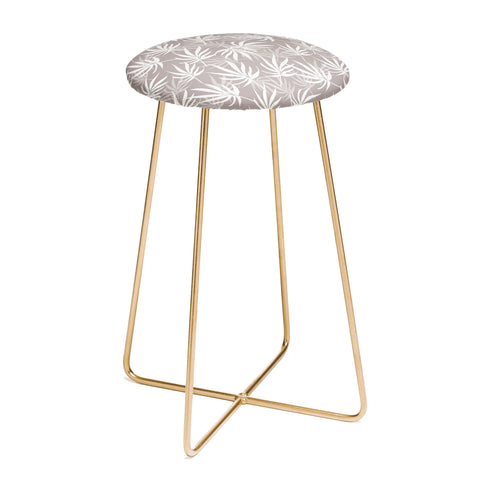 Mirimo Tropical Leaves on Beige Counter Stool