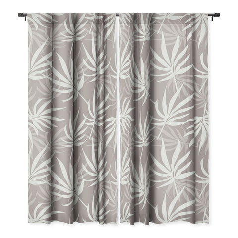 Mirimo Tropical Leaves on Beige Blackout Non Repeat