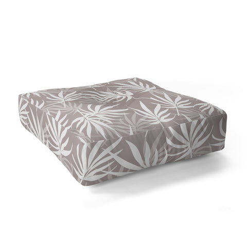 Mirimo Tropical Leaves on Beige Floor Pillow Square