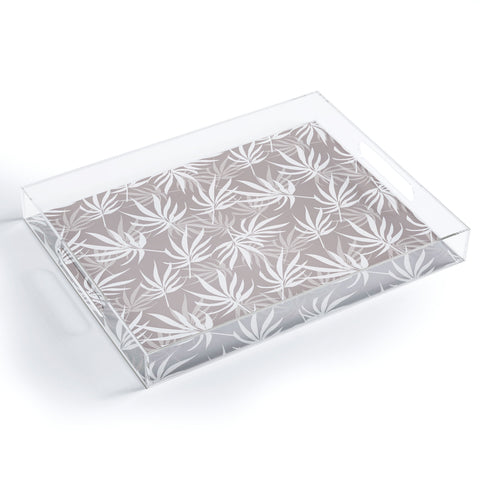 Mirimo Tropical Leaves on Beige Acrylic Tray
