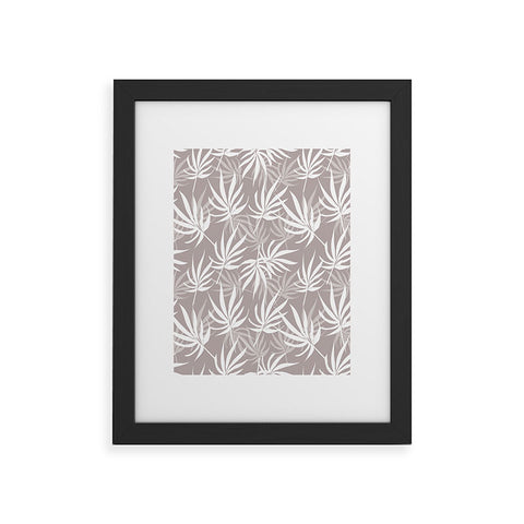 Mirimo Tropical Leaves on Beige Framed Art Print