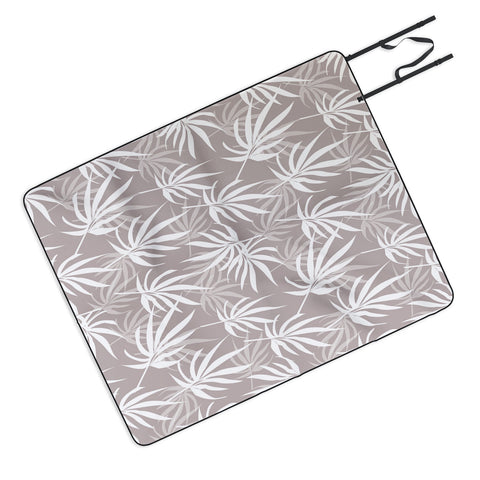 Mirimo Tropical Leaves on Beige Picnic Blanket