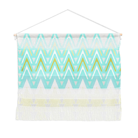 Mirimo Turquoise Chevron Dream Wall Hanging Landscape