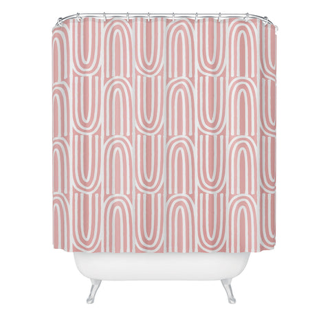 Mirimo White Bows on Pink Shower Curtain