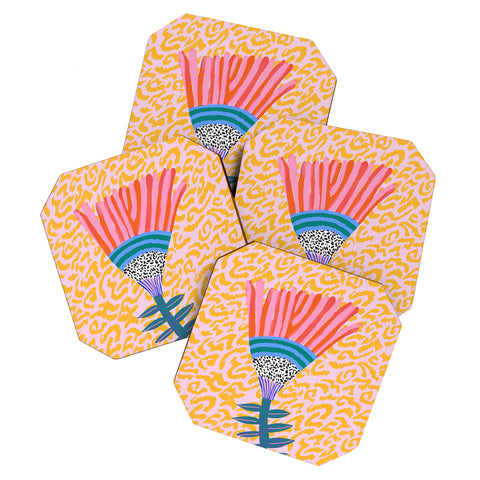 Misha Blaise Design Radicallia Flower Coaster Set