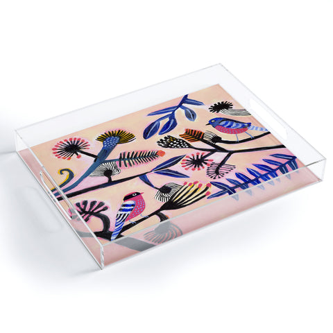 Misha Blaise Design Two birds Acrylic Tray
