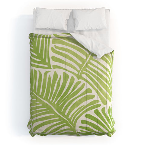 Modern Tropical Bohemian Fern Comforter