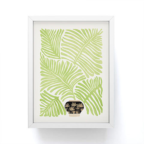 Modern Tropical Bohemian Fern Framed Mini Art Print