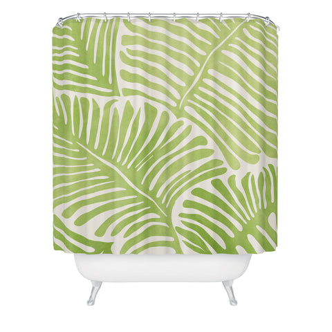 Modern Tropical Bohemian Fern Shower Curtain