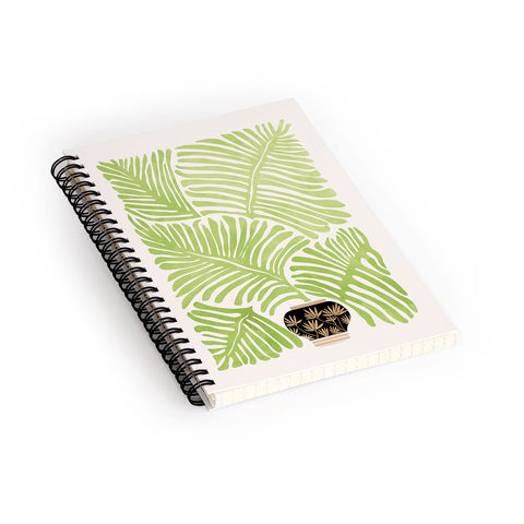 Modern Tropical Bohemian Fern Spiral Notebook