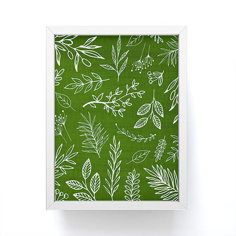 Modern Tropical Emerald Forest Botanical Framed Mini Art Print