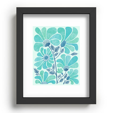 Modern Tropical Himalayan Blue Poppies II Recessed Framing Rectangle