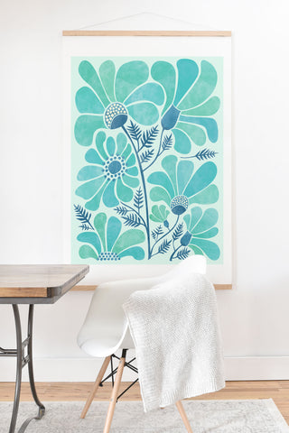 Modern Tropical Himalayan Blue Poppies II Art Print And Hanger