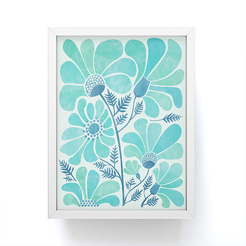 Modern Tropical Himalayan Blue Poppies II Framed Mini Art Print