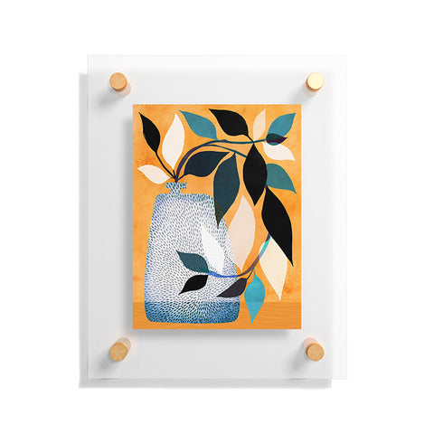 Modern Tropical Ivy in the Courtyard Floating Acrylic Print
